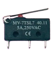Essen MV7TSL7 5A subminiature Microswitch with 18mm plain lever